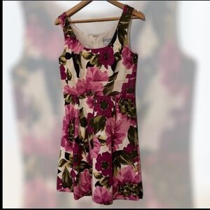 Jessica Howard Petite Floral Dress White Pink Size 10